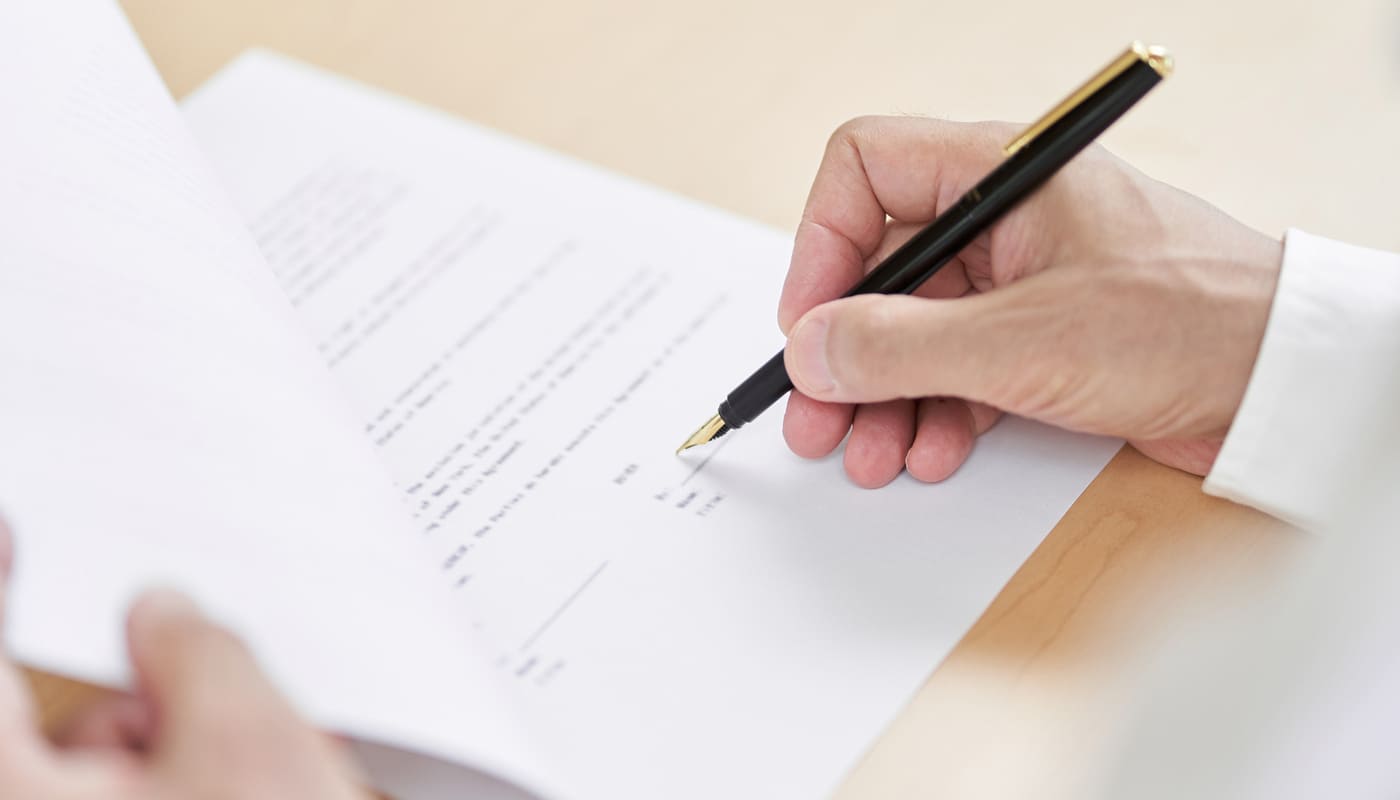 Firmar las condiciones de la FEIN