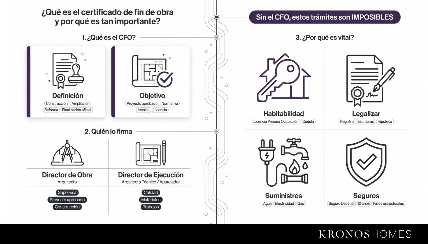Infografía sobre el certificado fin de obra