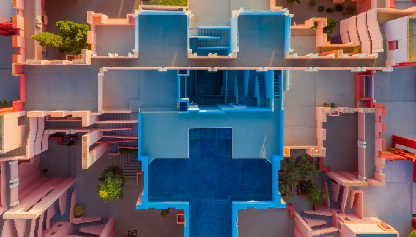 Vista aérea de la Muralla Roja