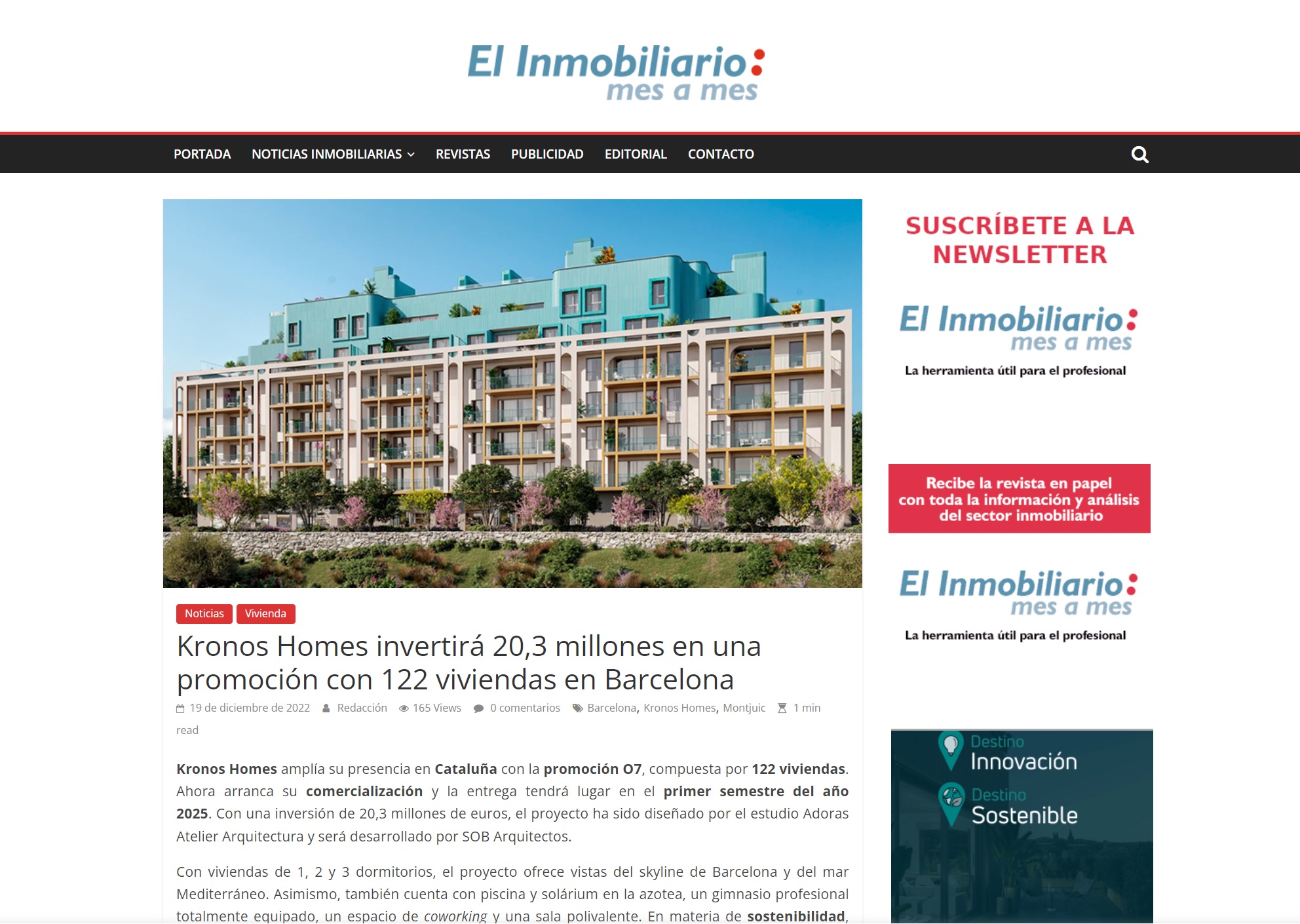 Kronos Homes lanza O7 en Barcelona