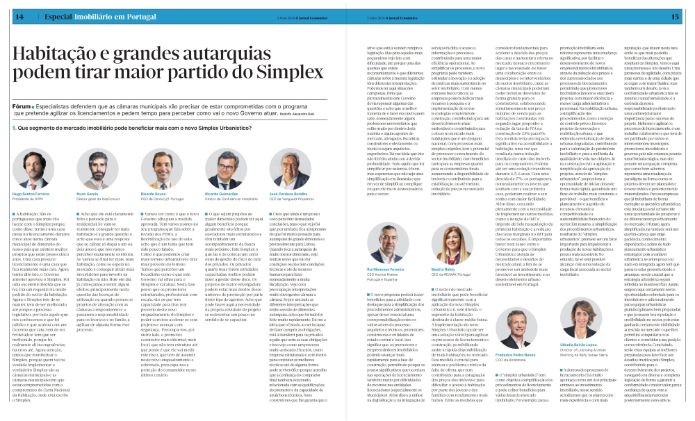 Rui Meneses Ferreira sobre el Simplex Urbanístico