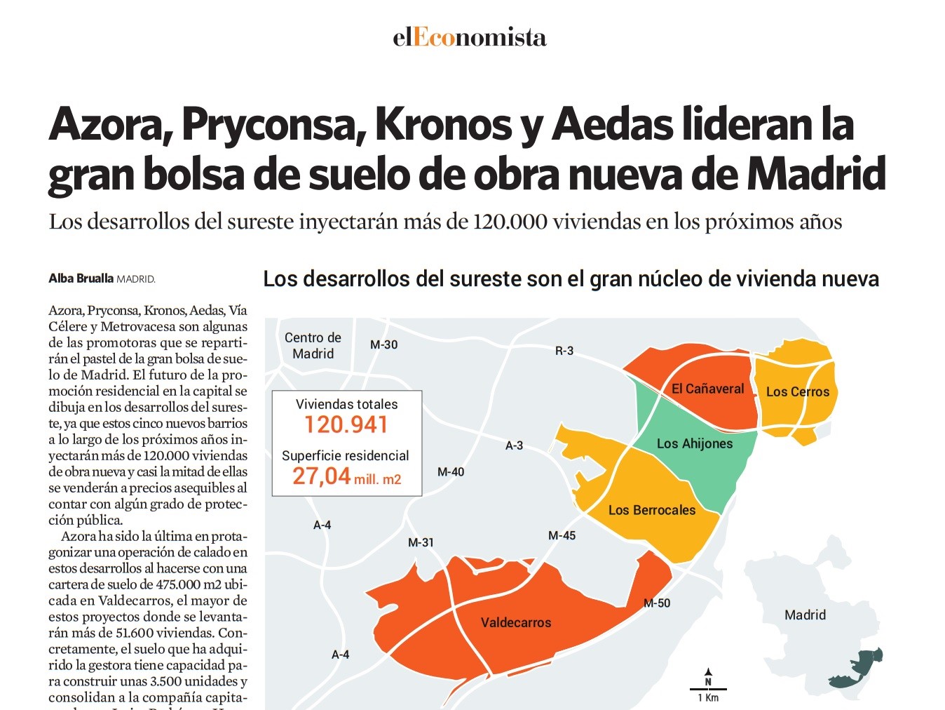 Kronos lidera el urbanismo en el sureste de Madrid